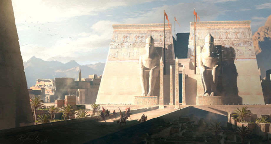 Temple égyptien présent dans le jeu Assassin's creed origins