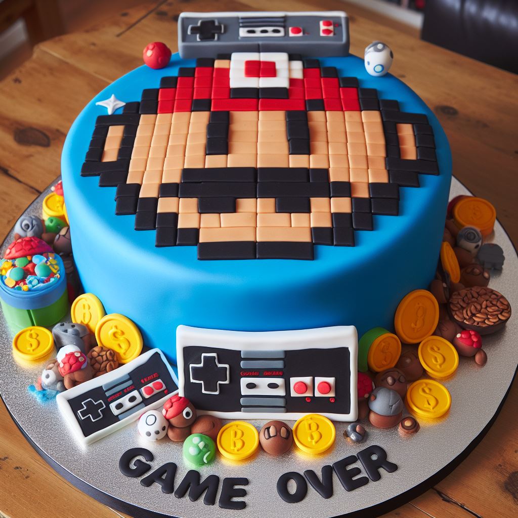Gâteau jeux vidéo