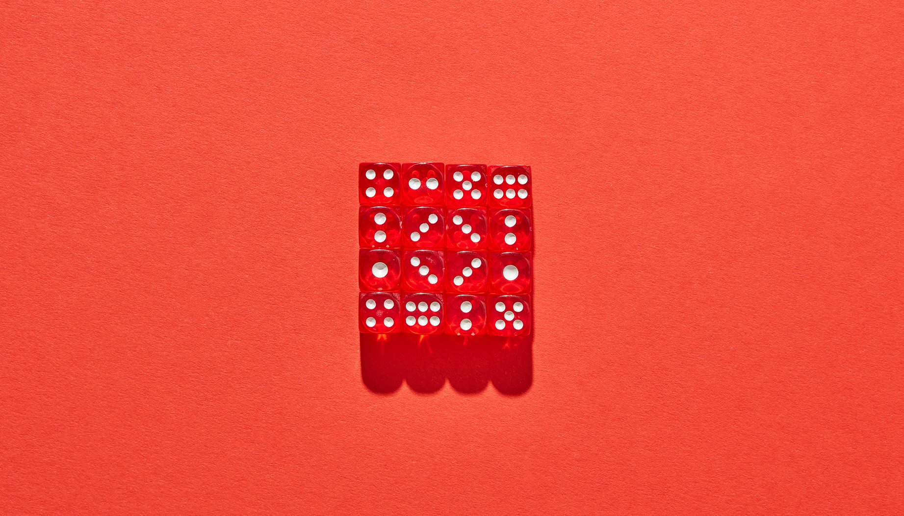 12 dés rouges