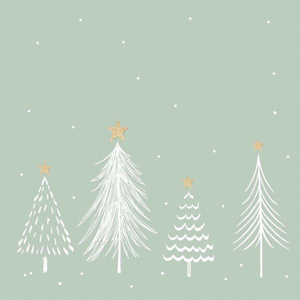 Sapins à l'aquarelle