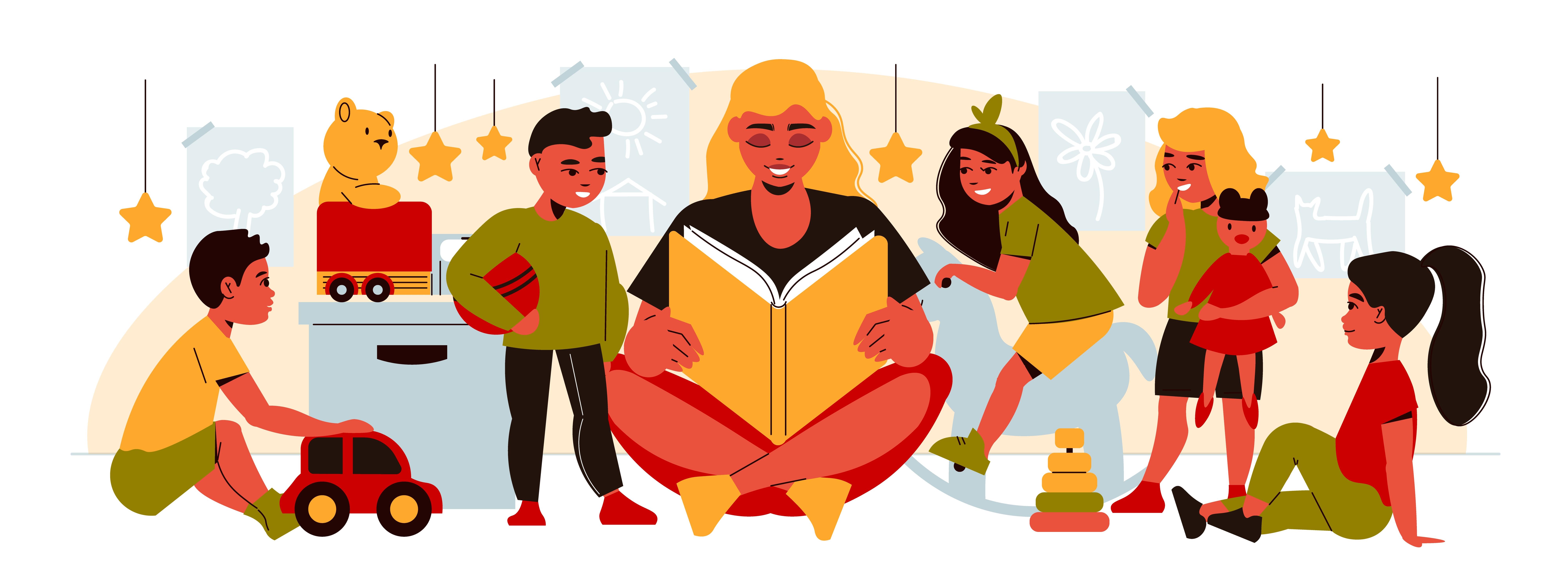 lecture femme enfants