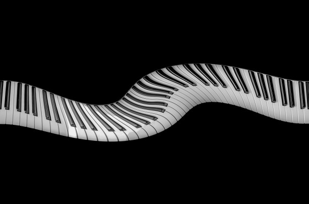 Un clavier de piano abstrait