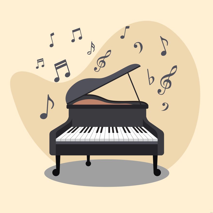 Dessin de piano à queue