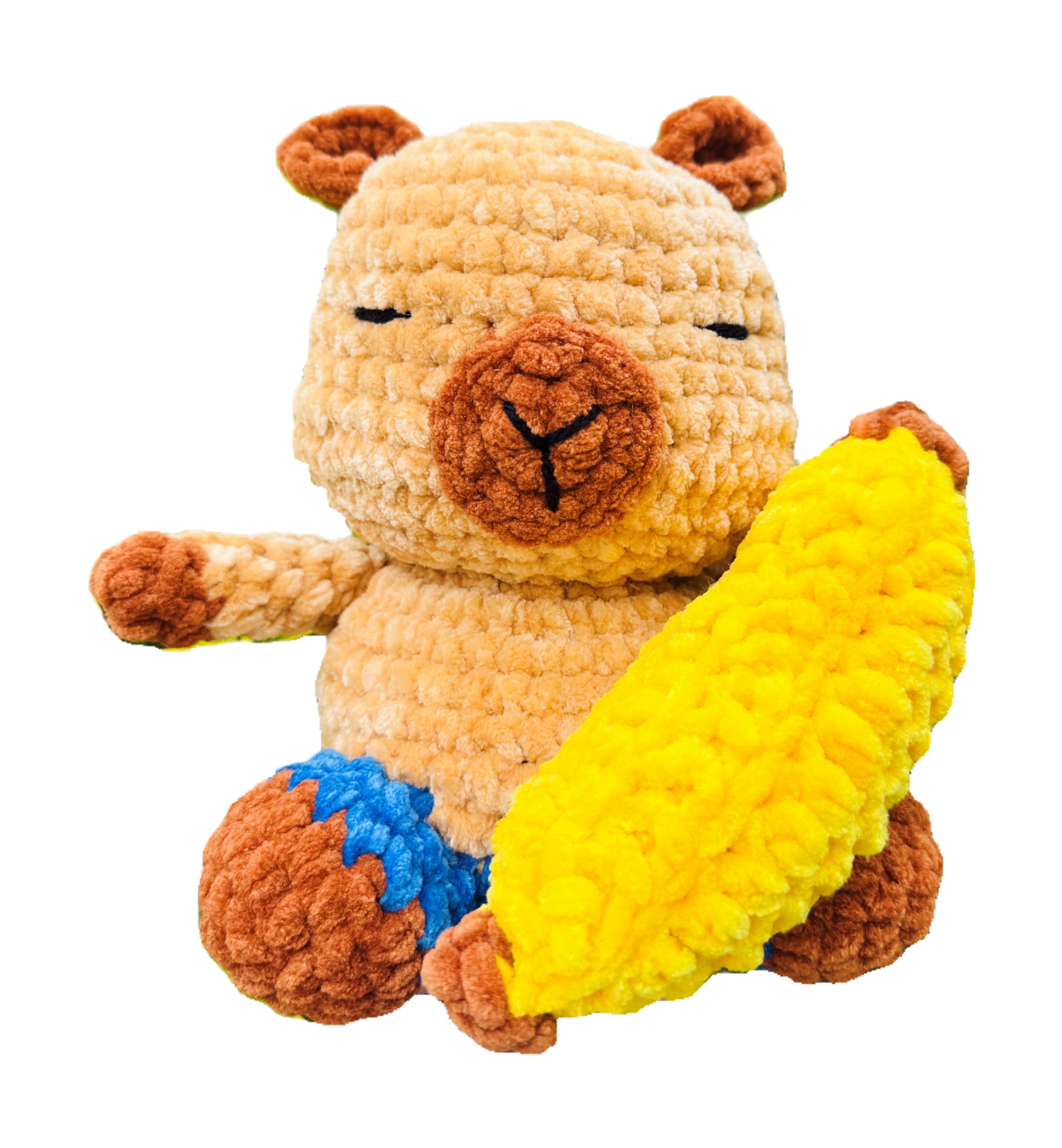 ourson en crochet avec une banane