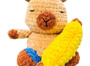 ourson en crochet avec une banane